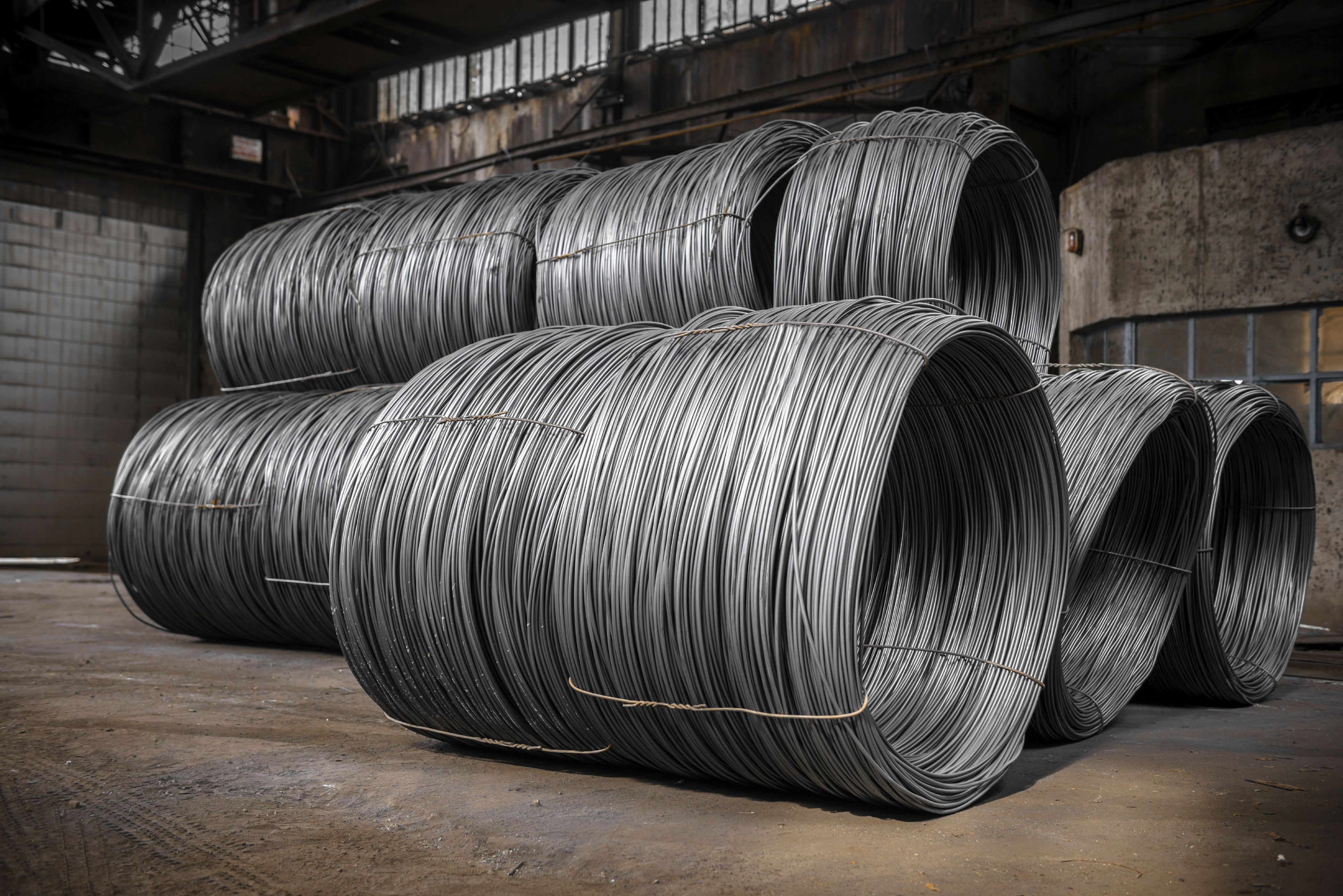 Aluminum wire in coils