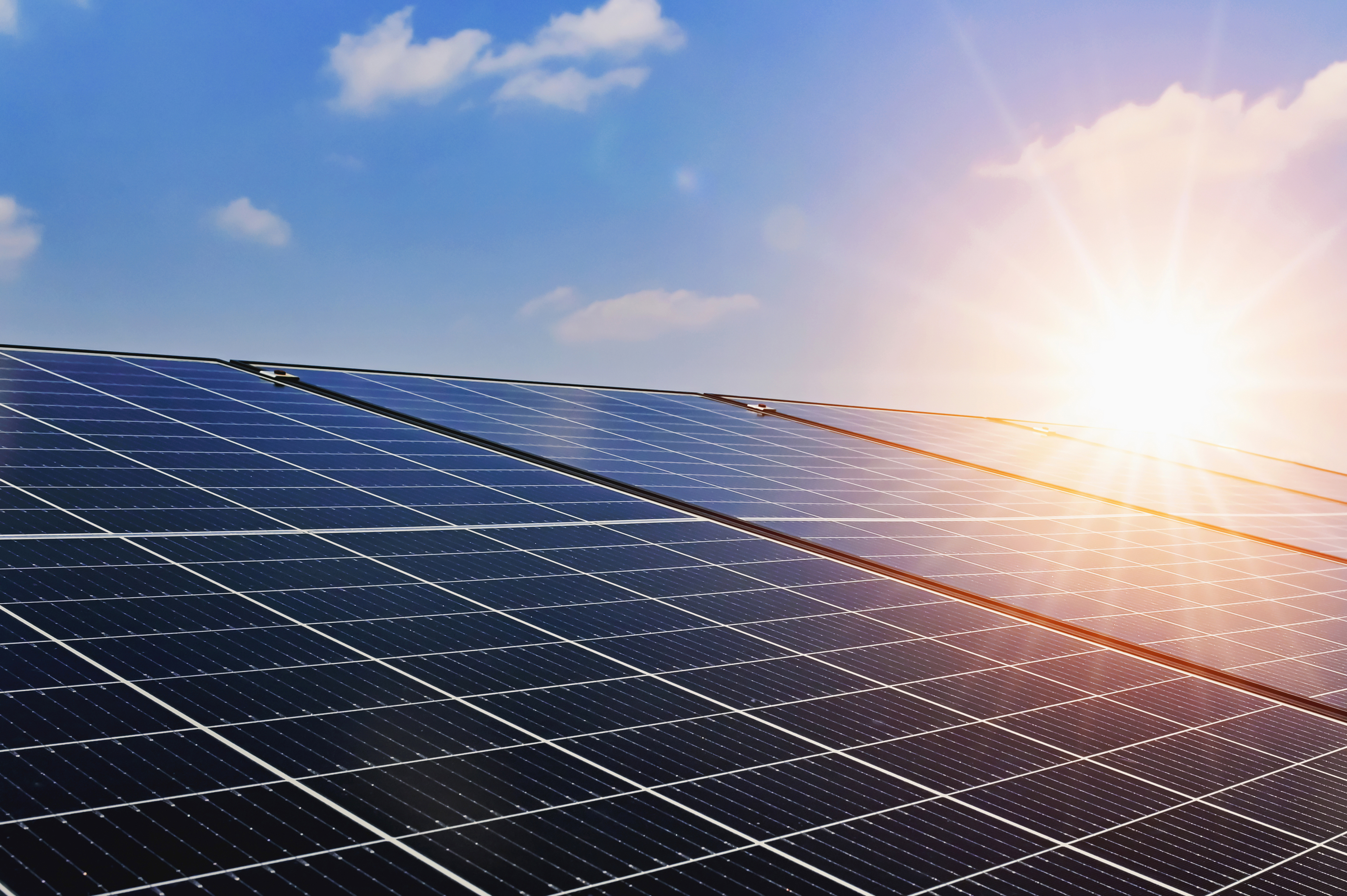 Solar panel stock image