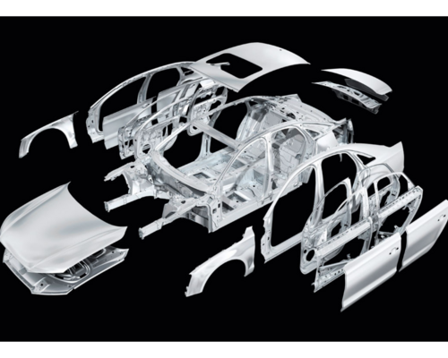 Audi A8 frame stock photo IAI