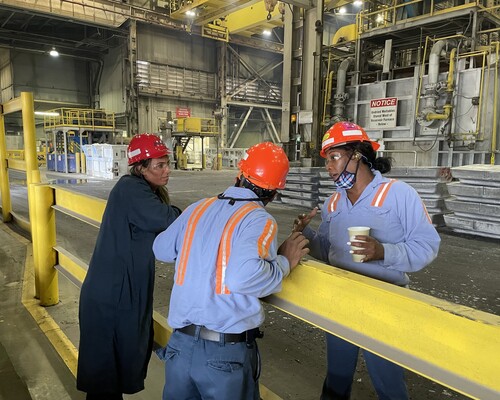 Workers at Logan Aluminum in Russellville, KY