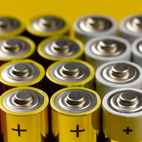 batteries stock photo